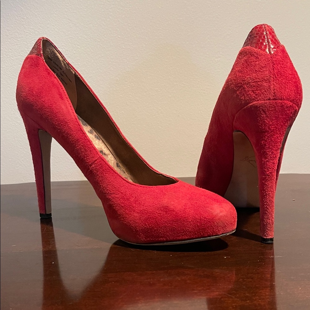 Sam Edelman Red Suede Pumps